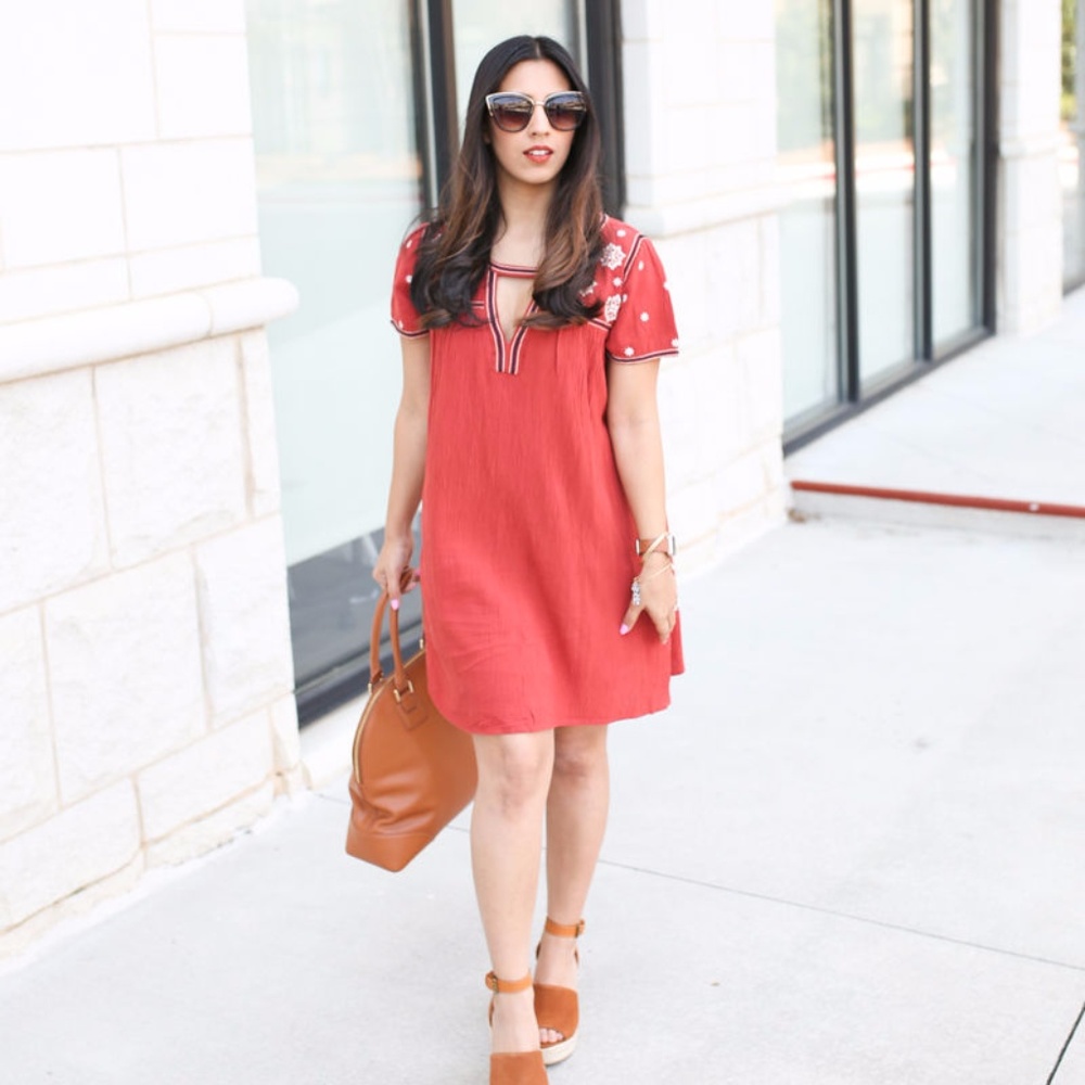 RUST SWING DRESS
